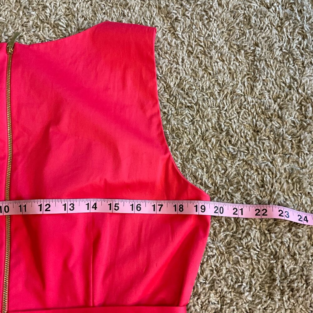NWT Kate Spade ♠️ Sawyer Sleeveless V-Neck Pleated Fit & Flare Dress, Pink, 12 - Picture 13 of 14